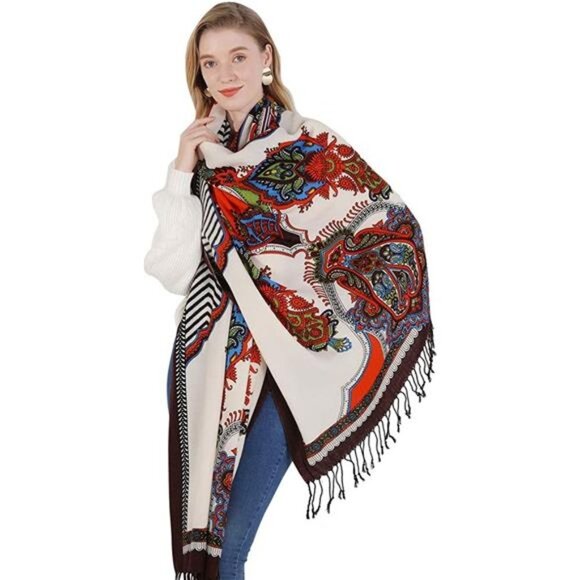 Winter Large Scarf Pashmina Shawl Bandana Neck Wrap For Women